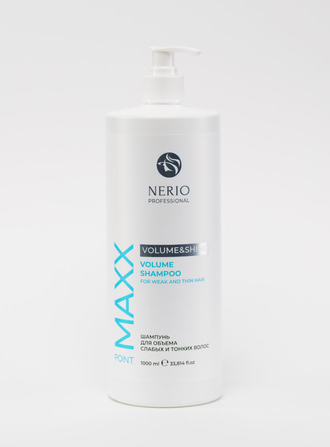 MAXX Point Шампунь для обьема волос Volume&Shine с бамбуком, 1000 мл