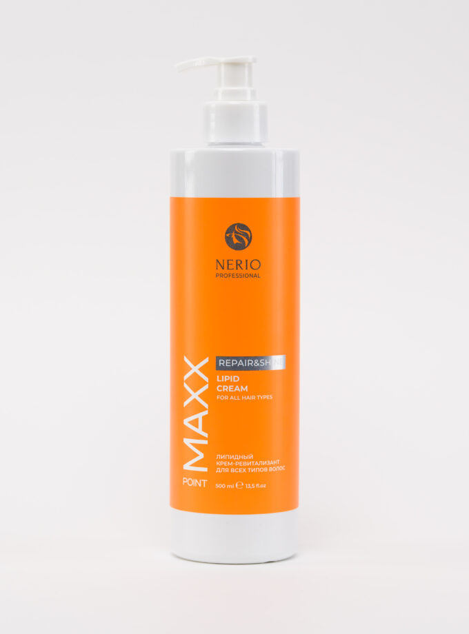 MAXX Point Липидный крем-ревитализант Repair&Shine с  натуральными маслами и молочной кисл, 500  мл