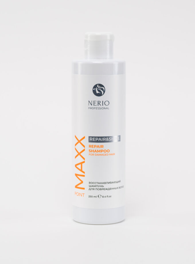 MAXX Point Восстанавливающий шампунь для поврежд.волос Repair&Shine с  морским коллагеном, 250  мл