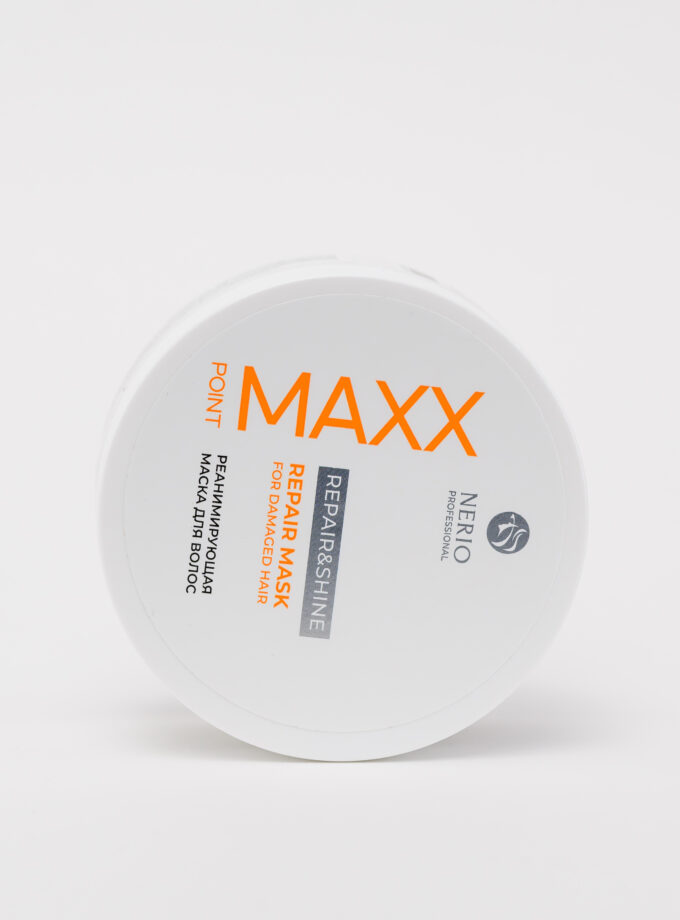 MAXX Point Реанимирующая маска для волос с гиалур.кислотой и коллагеном Repair&Shine, 200  мл